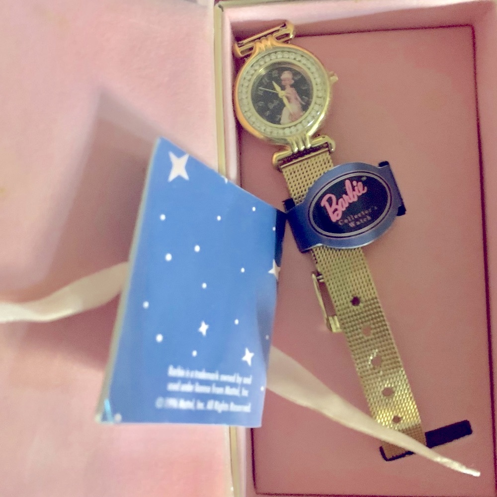NWT: Rare Barbie Collector’s Watch PL-1026 Gold 1996 Mattel Inc